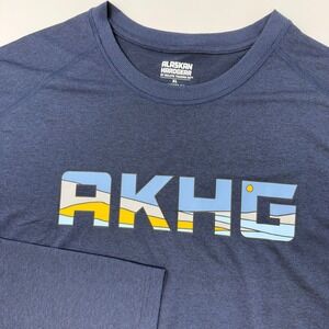 Alaskan Hardgear Duluth‎ Trading Co Mens XL Navy Blue Long Sleeve Graphic Shirt